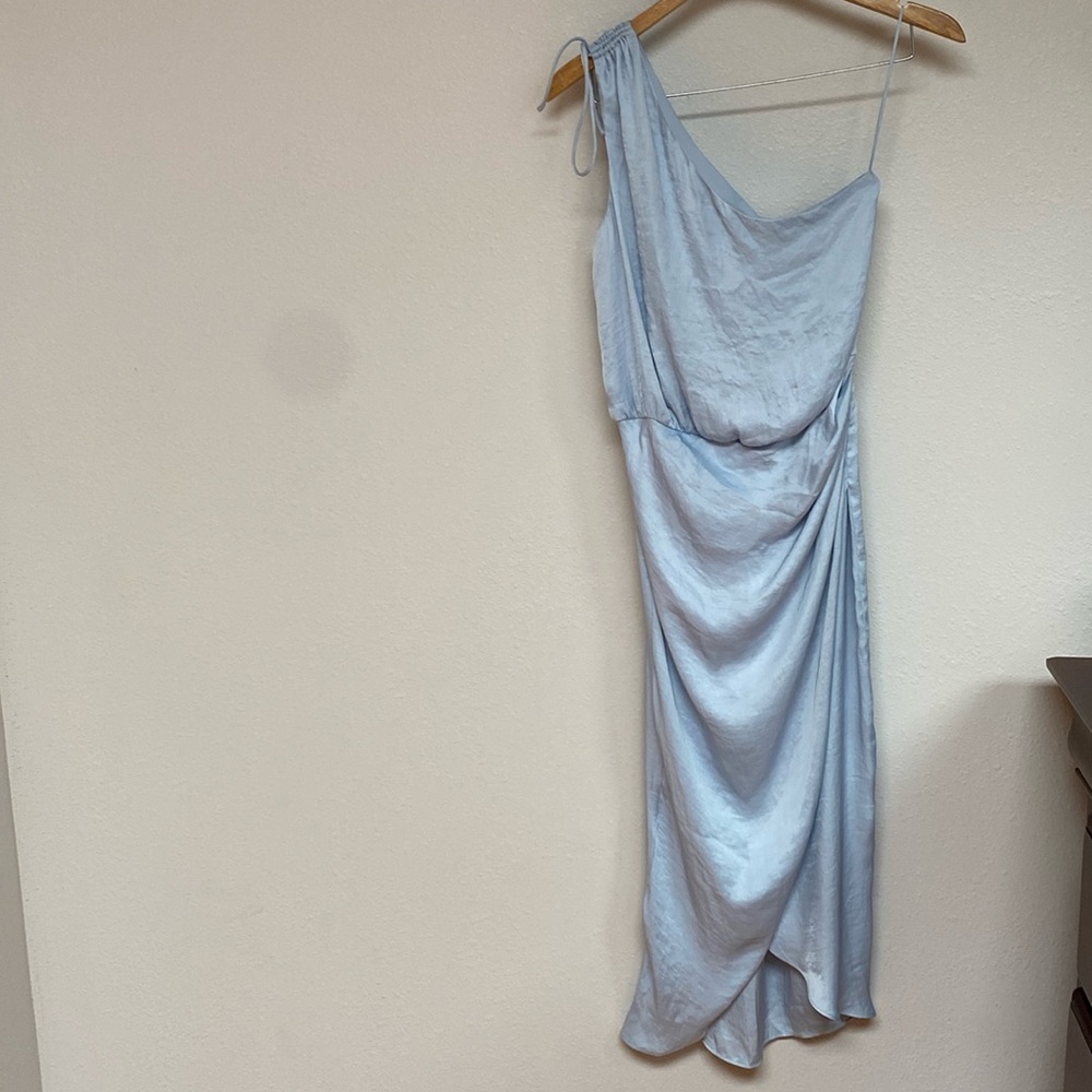 Spring color Steve Madden Adele Sky Blue single shoulder Dress S. Preowned